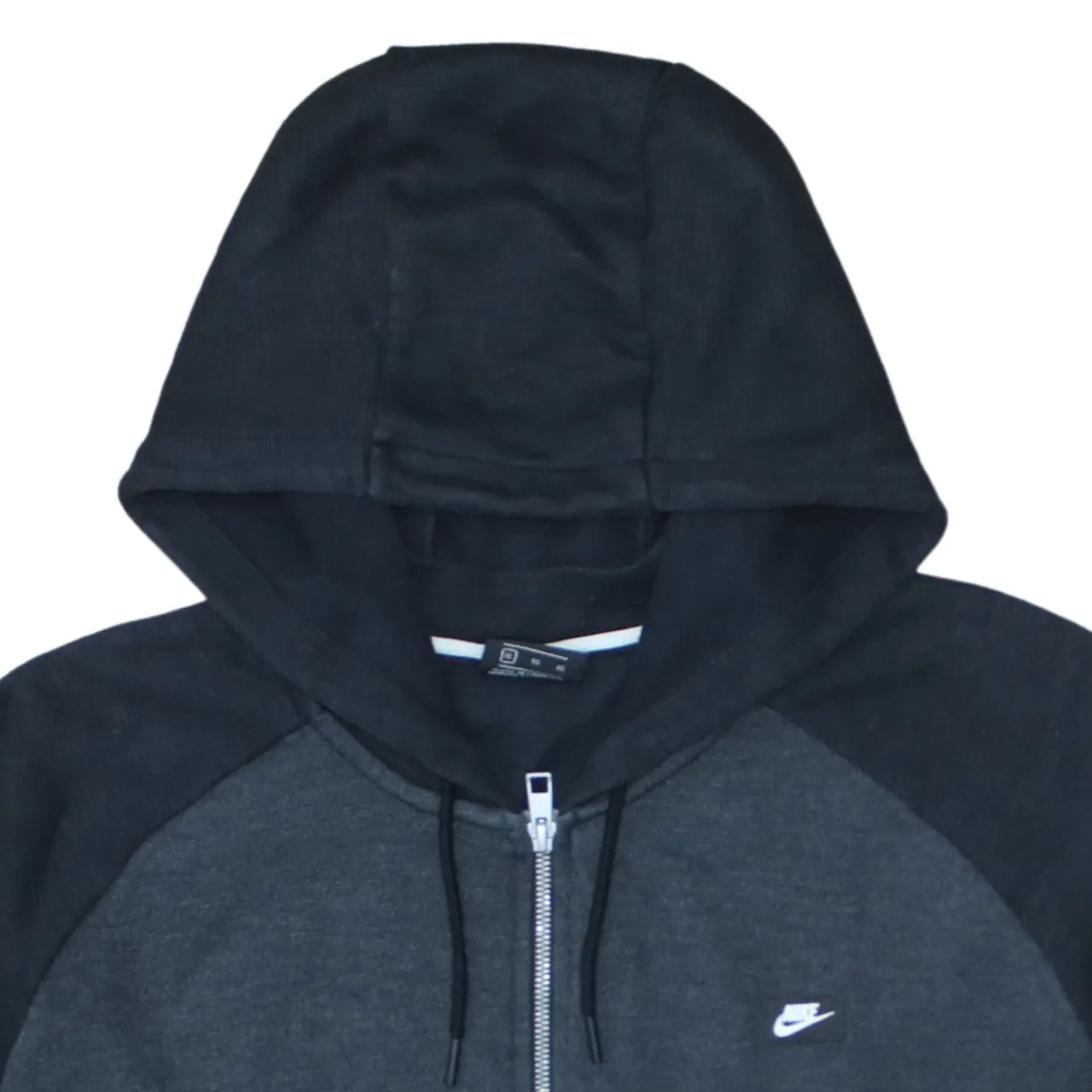 Nike Black Full Zip Hoodie Women’s XLarge Small Swoosh Logo Split Pockets Sweatshirt sold by Vintage Club product image thumbnail 3
