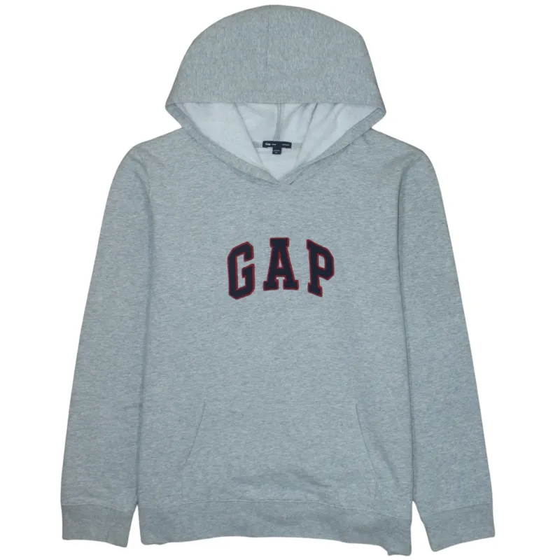 Gap Grey Hoodie Women’s XLarge Embroidered Logo Front Pouch Pocket Fleece Pullover Sweatshirt sold by Vintage Club