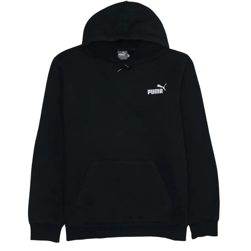 Puma Black Hoodie Men's Large Printed Chest Logo Fleece Pullover Sweatshirt sold by Vintage Club