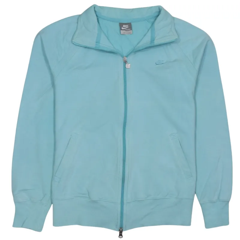 Nike Light Blue Track Jacket Women’s Large Full Zip Embroidered Swoosh Pockets sold by Vintage Club