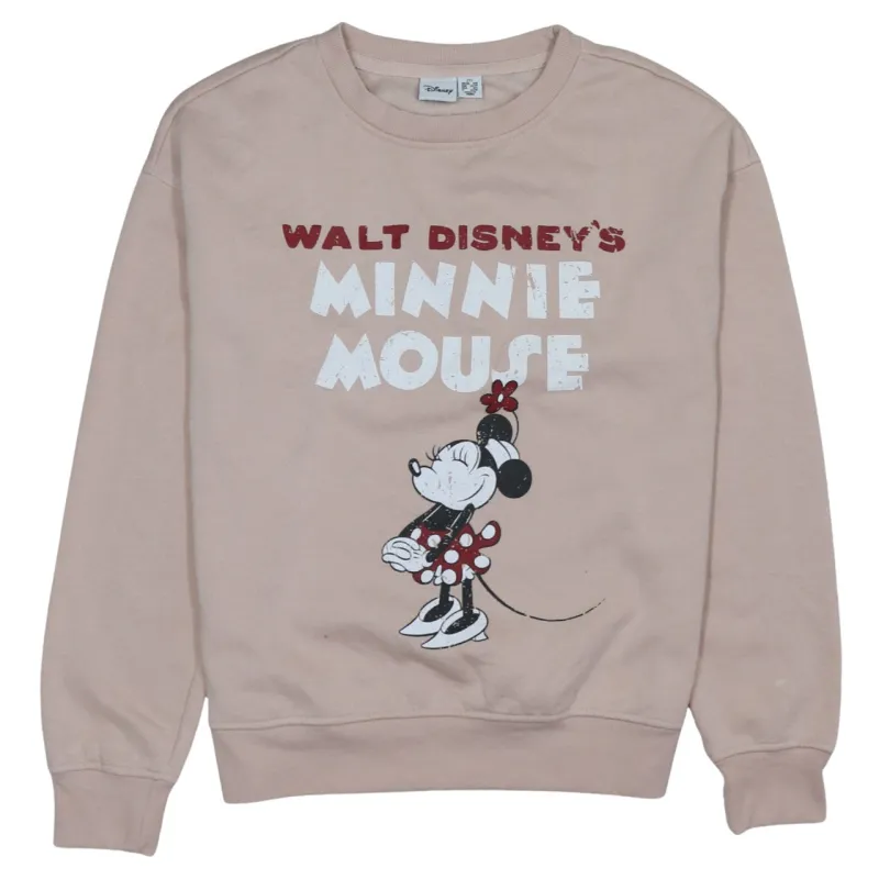 Disney Blush Pink Sweatshirt Women's XXSmall Printed Minnie Mouse Graphic Pullover Top sold by Vintage Club