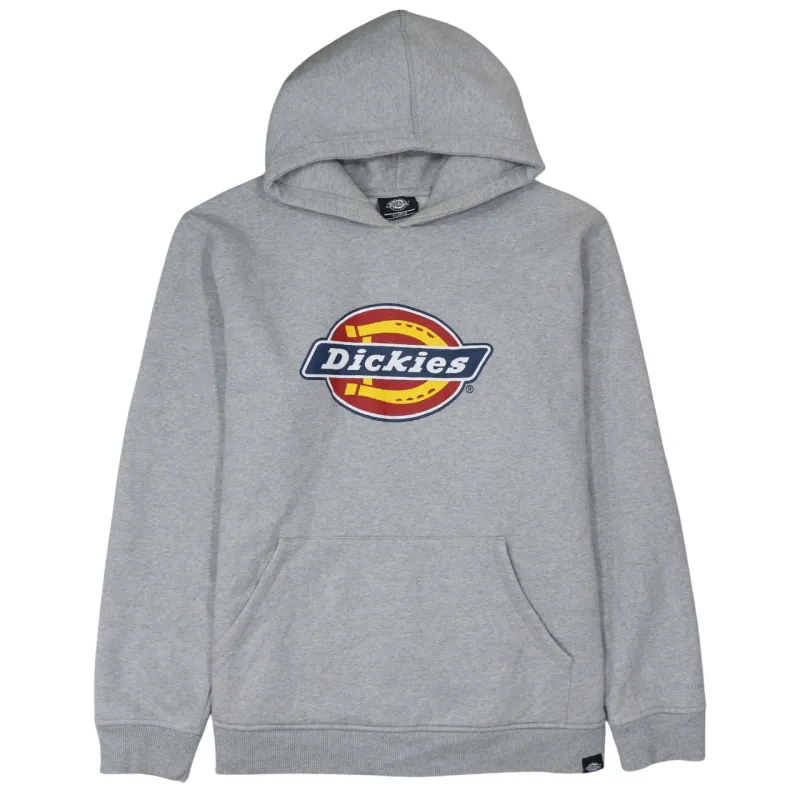 Dickies Grey Hoodie Women's XLarge Printed Logo Front Pouch Pocket Pullover Sweatshirt made by Dickies