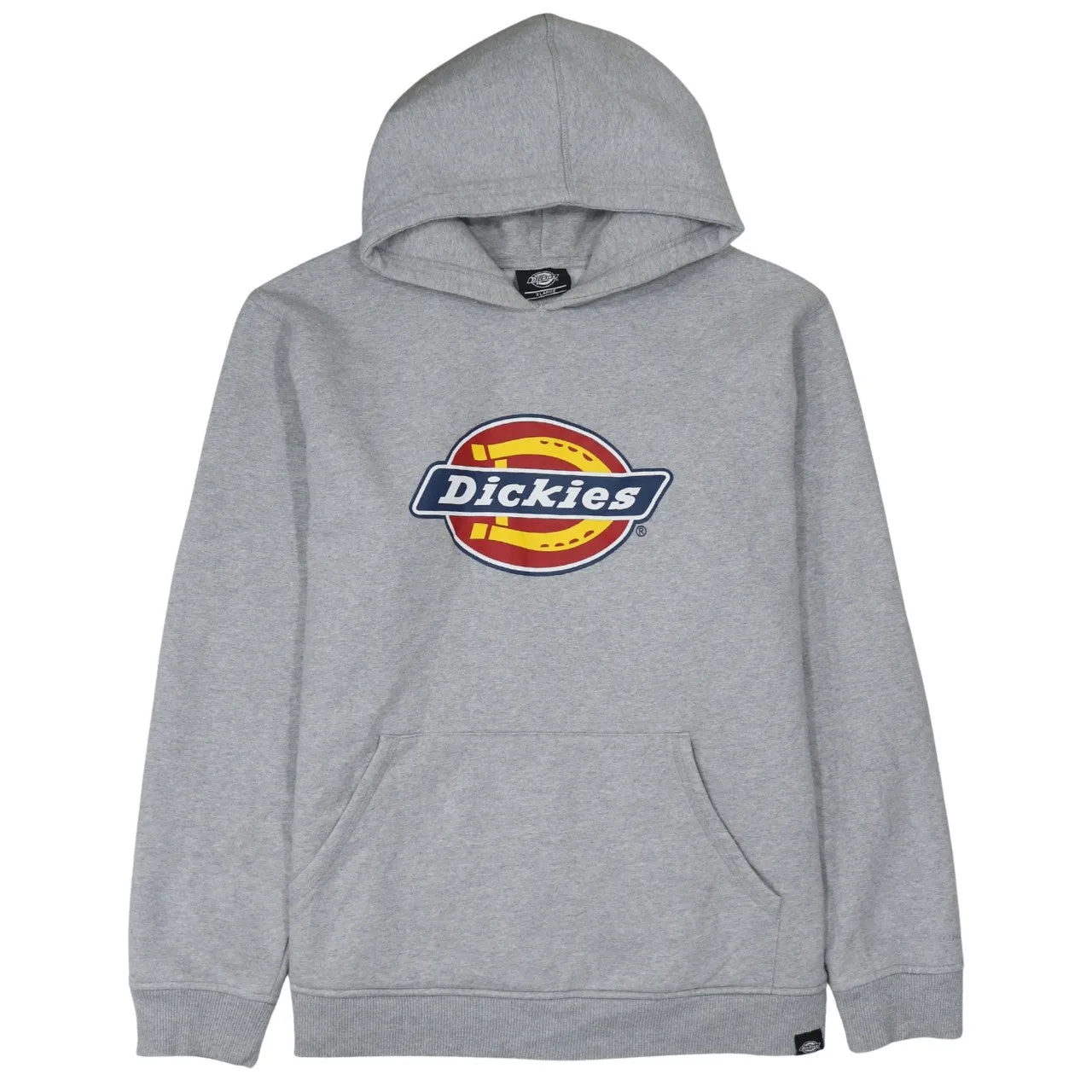Dickies Grey Hoodie Women's XLarge Printed Logo Front Pouch Pocket Pullover Sweatshirt sold by Vintage Club