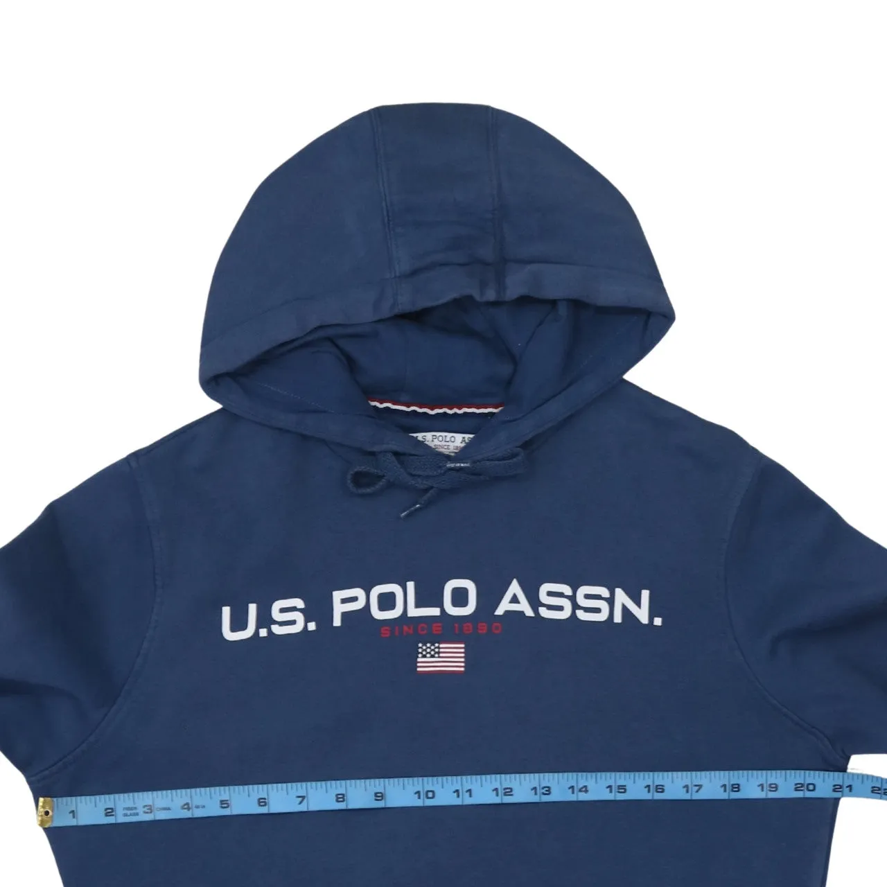 U.S. Polo Assn Dark Denim Blue Hoodie Men's Small Printed Logo Front Pocket Pullover Sweatshirt sold by Vintage Club product image thumbnail 5