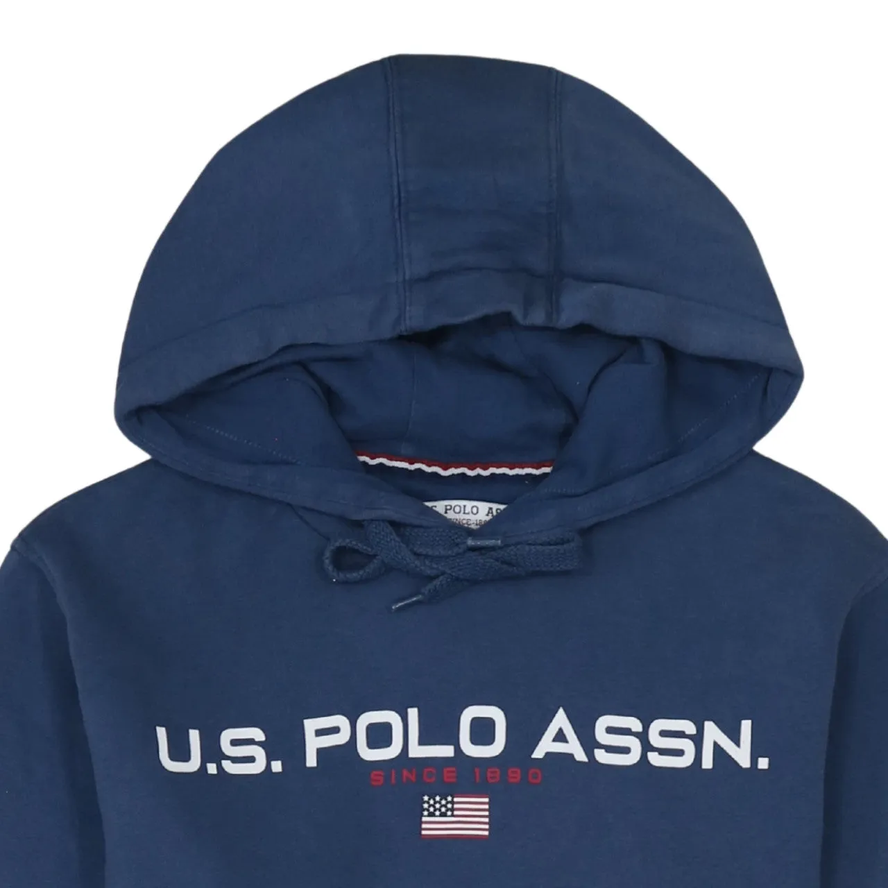 U.S. Polo Assn Dark Denim Blue Hoodie Men's Small Printed Logo Front Pocket Pullover Sweatshirt sold by Vintage Club product image thumbnail 3