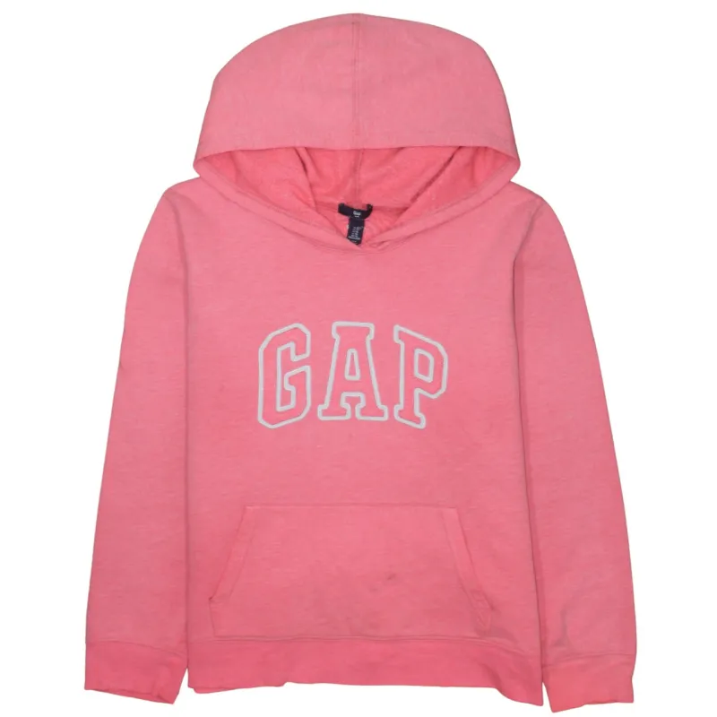 Gap Pink Hoodie Women's XLarge Printed Logo Front Pocket Pullover Sweatshirt sold by Vintage Club