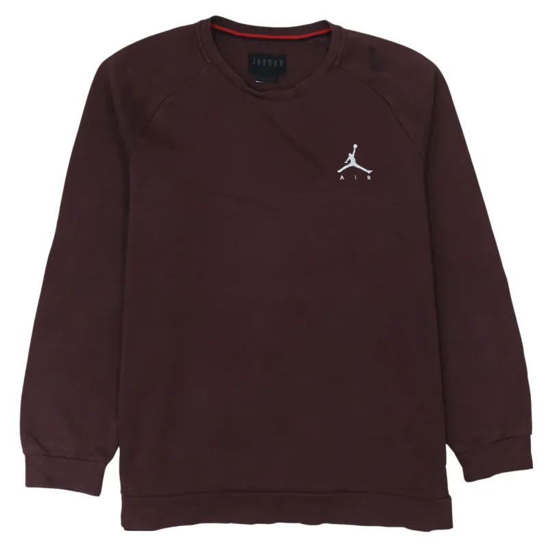 Jordan Burgundy Red Sweatshirt Women’s XLarge Printed Jumpman Logo Raglan Sleeve Pullover Top made by Jordan