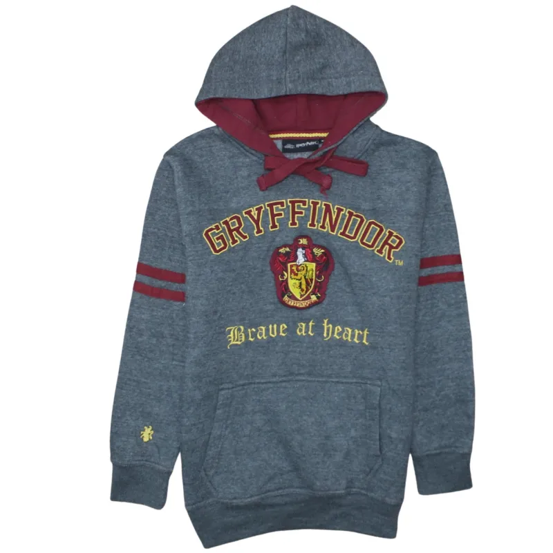 Harry Potter Grey Hoodie Men's XSmall Gryffindor Printed Crest Slogan Pullover Sweatshirt sold by Vintage Club