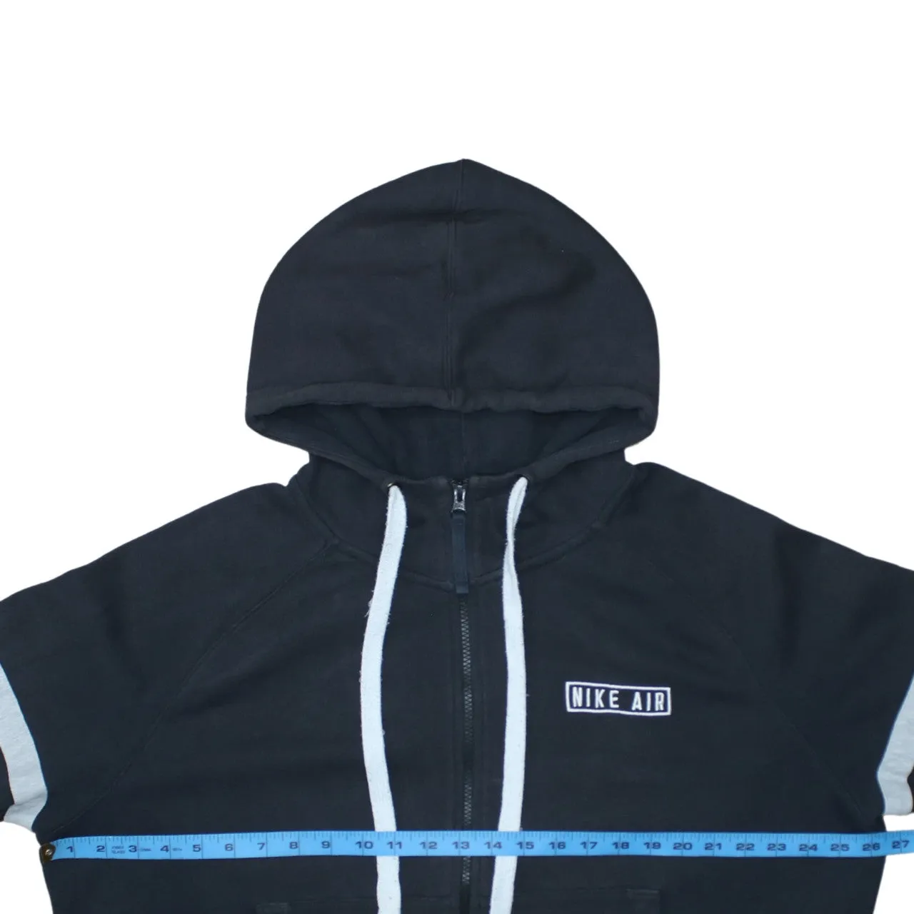 Nike Black Full Zip Hoodie Men's Large Nike Air Chest Logo Stripe Sleeve Sweatshirt sold by Vintage Club product image thumbnail 5