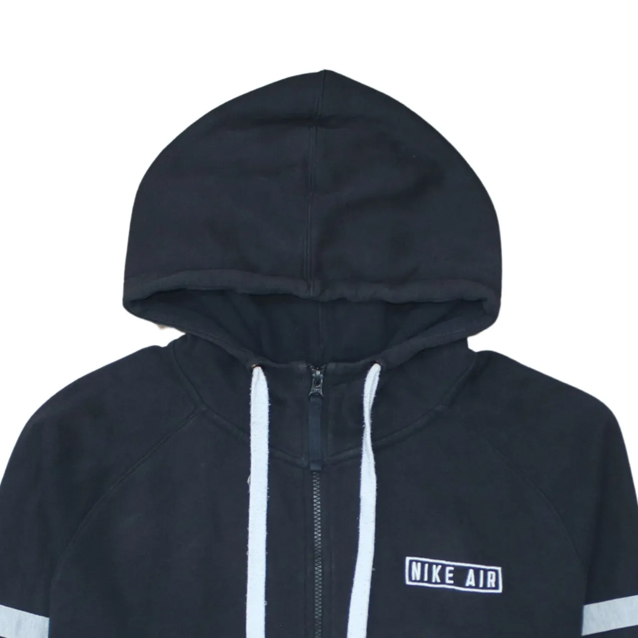 Nike Black Full Zip Hoodie Men's Large Nike Air Chest Logo Stripe Sleeve Sweatshirt sold by Vintage Club product image thumbnail 3