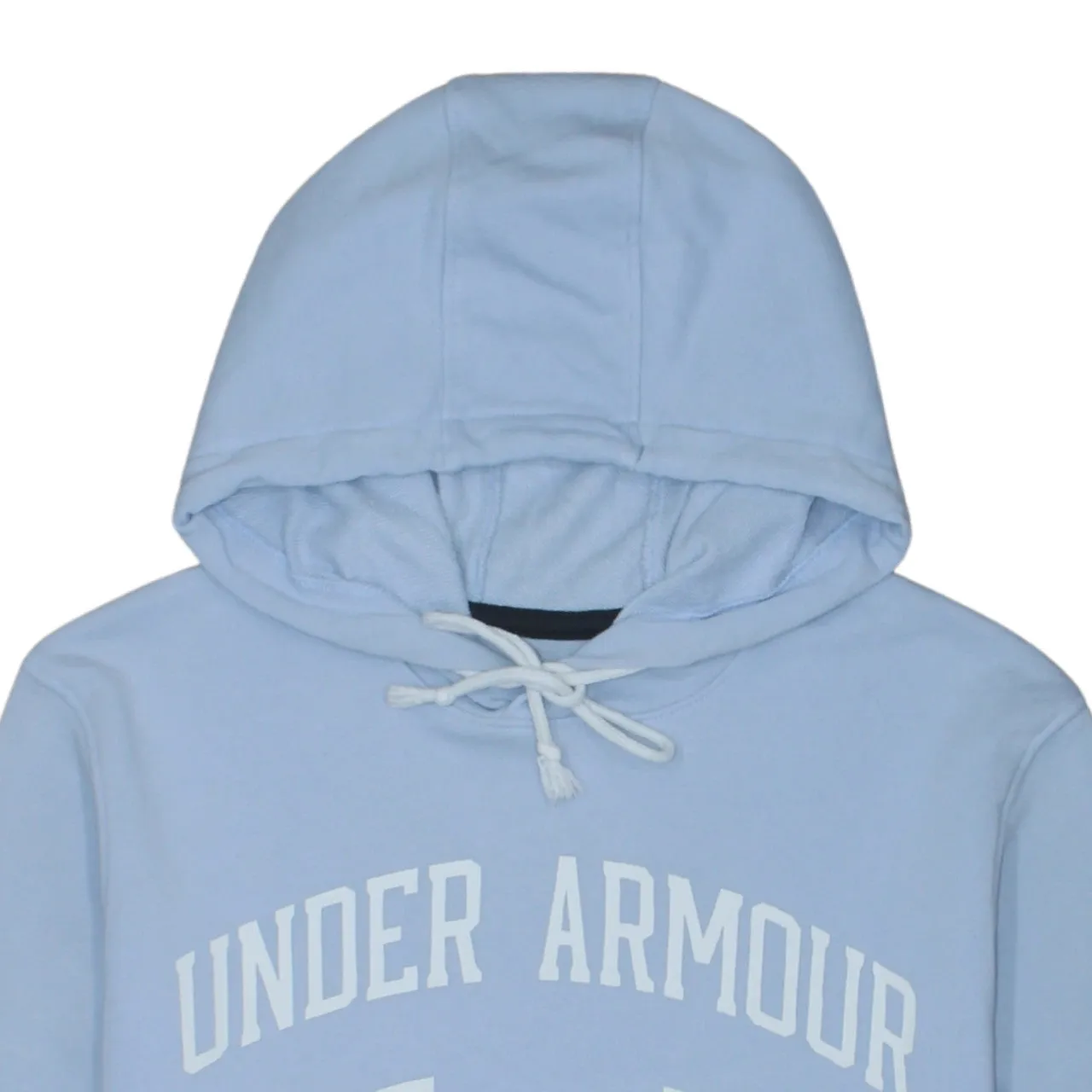 Under Armour Light Blue Hoodie Women’s Medium Printed Logo Front Pouch Pullover Sweatshirt sold by Vintage Club product image thumbnail 3