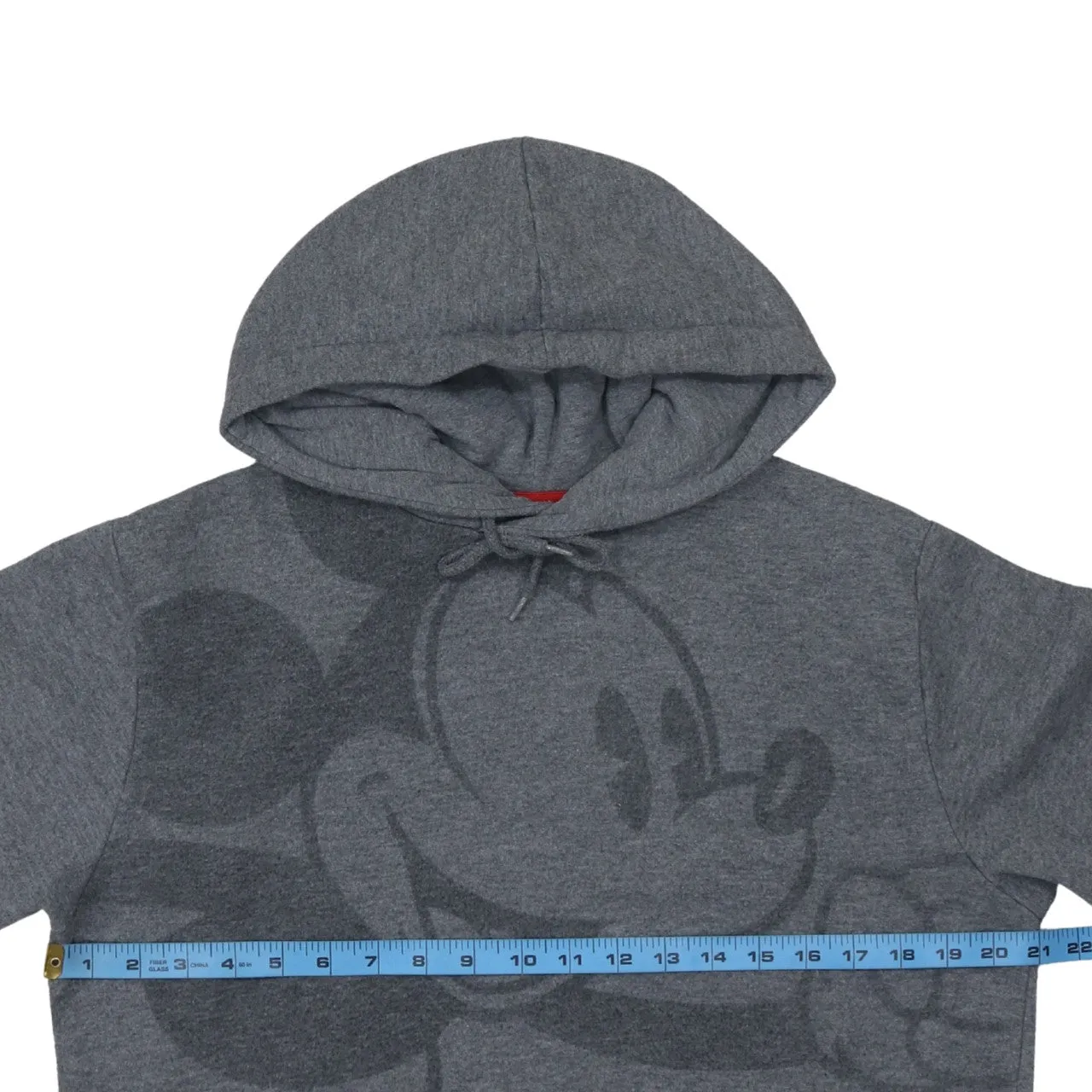 Disney Charcoal Grey Hoodie Men's Small Mickey Mouse Sleeve Logo Pullover Sweatshirt sold by Vintage Club product image thumbnail 5