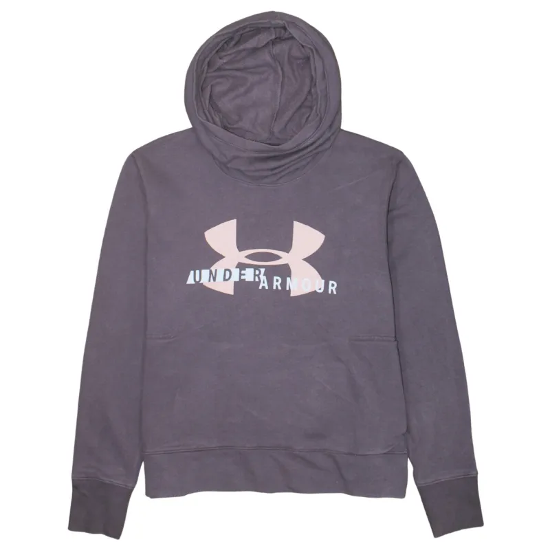 Under Armour Purple Hoodie Women’s XLarge Printed Logo Front Pocket Pullover Sweatshirt made by Under Armour