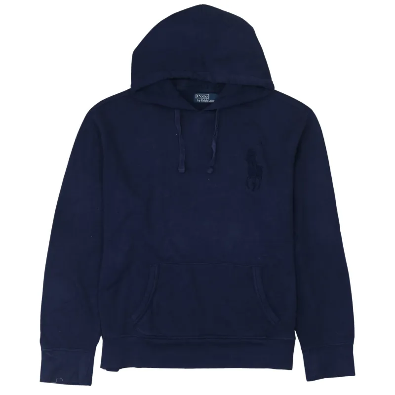 Polo Ralph Lauren Navy Blue Hoodie Women’s XLarge Embroidered Big Pony Logo Pullover Sweatshirt sold by Vintage Club