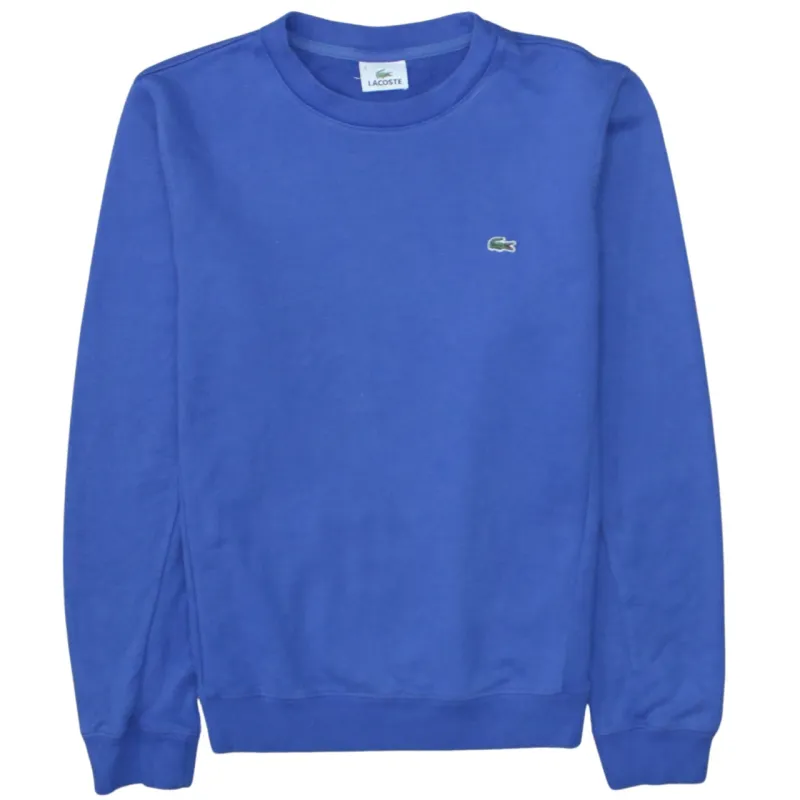 Lacoste Blue Sweatshirt Men's Medium Embroidered Croc Logo Crewneck Pullover Jumper sold by Vintage Club