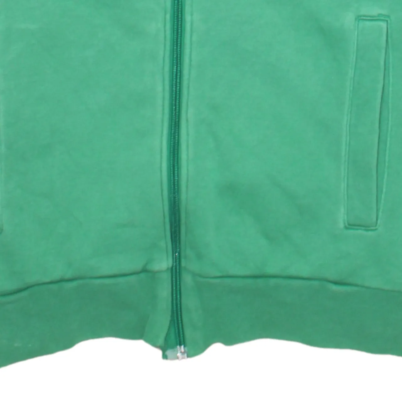 Puma Green Full Zip Hoodie Men's Medium Printed Chest Logo Contrast Sleeve Panels Sweatshirt sold by Vintage Club product image thumbnail 4