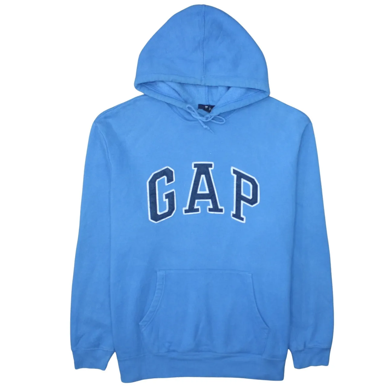 Gap Blue Hoodie Women’s XXLarge Embroidered Logo Drawstring Hood Front Pocket Sweatshirt sold by Vintage Club