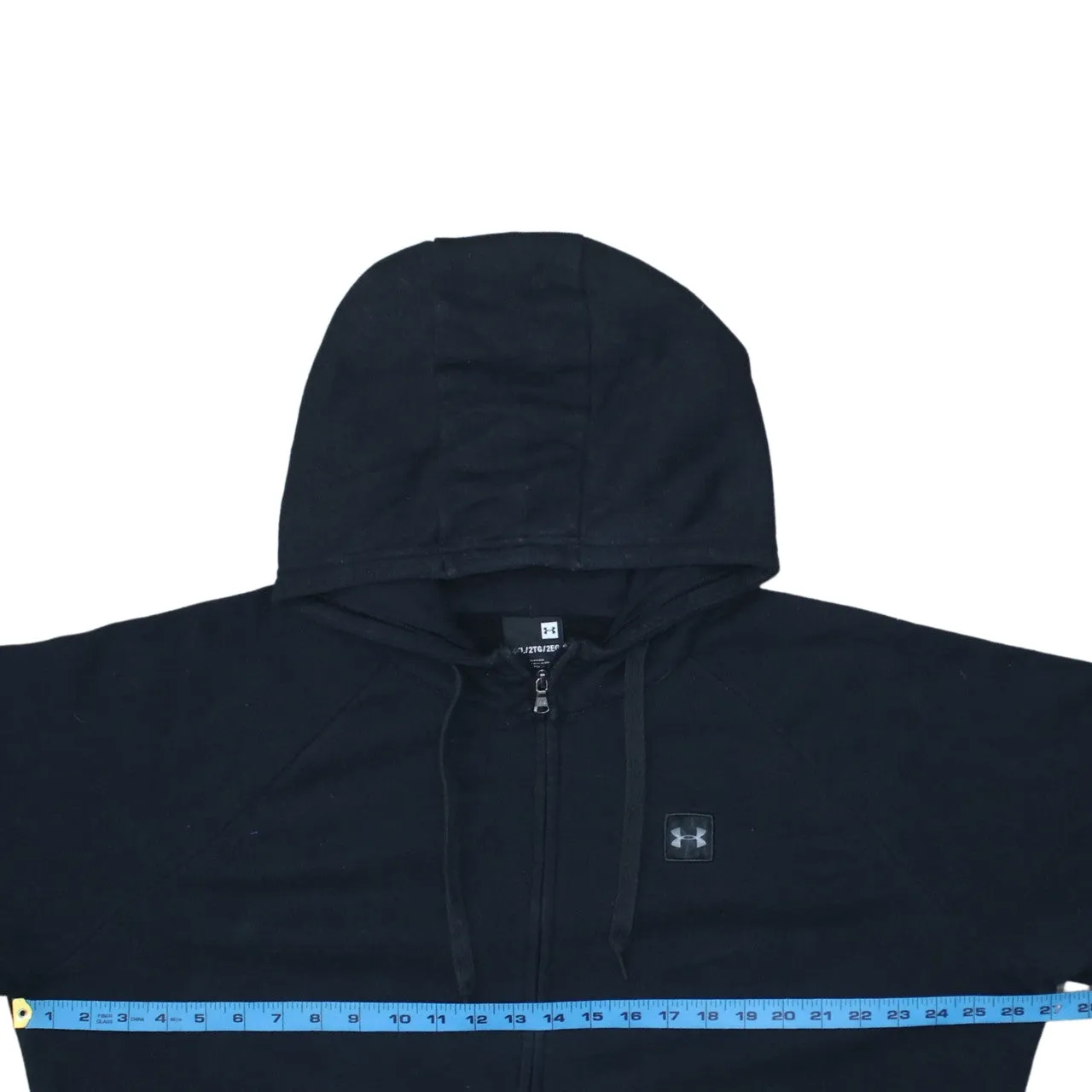 Under Armour Black Full Zip Hoodie Women’s 2XL Embroidered Chest Logo Front Pockets Fleece Jacket sold by Vintage Club product image thumbnail 5