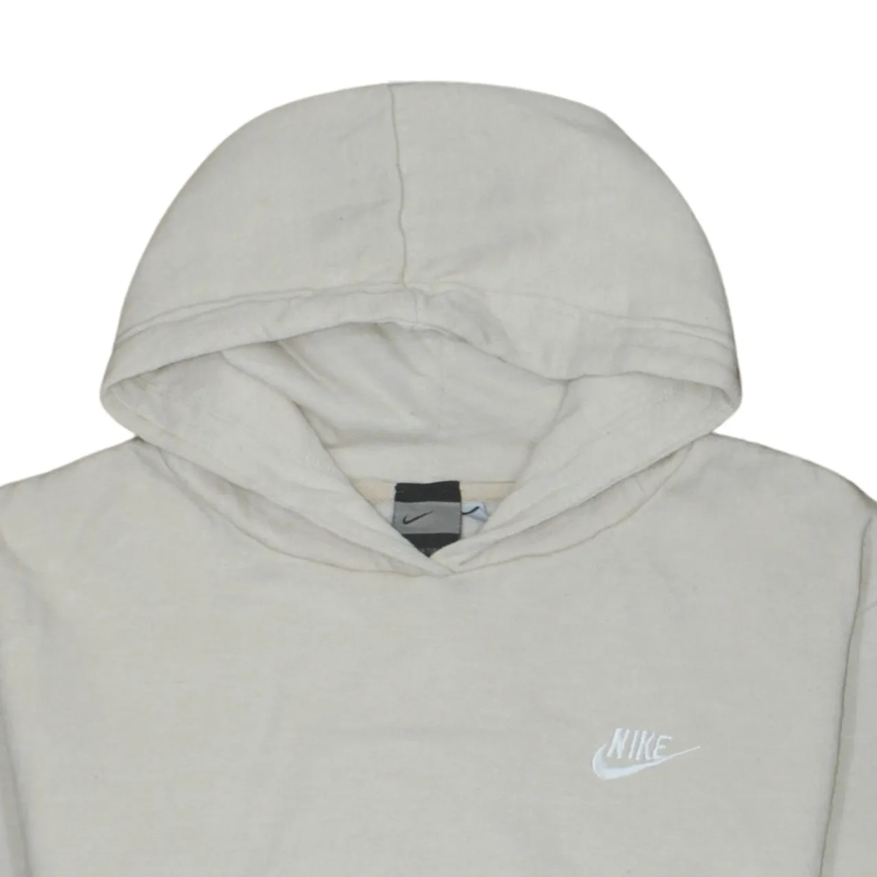 Nike Beige Cream Hoodie Women's XLarge Embroidered Swoosh Logo Front Pocket Pullover Sweatshirt sold by Vintage Club product image thumbnail 3