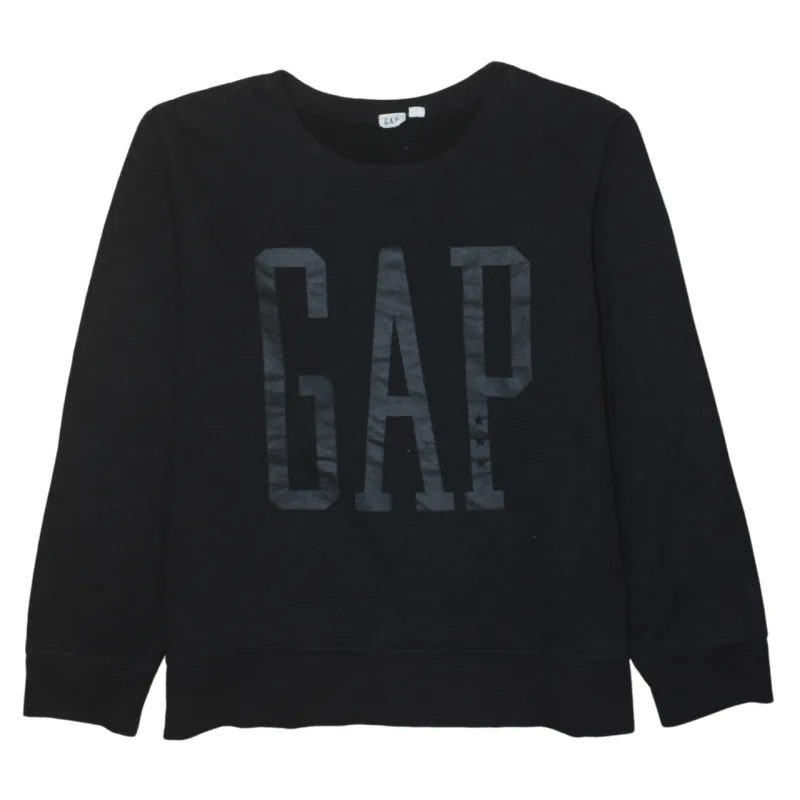 Gap Black Sweatshirt Men's XLarge Printed GAP Logo Crewneck Pullover Fleece Top sold by Vintage Club