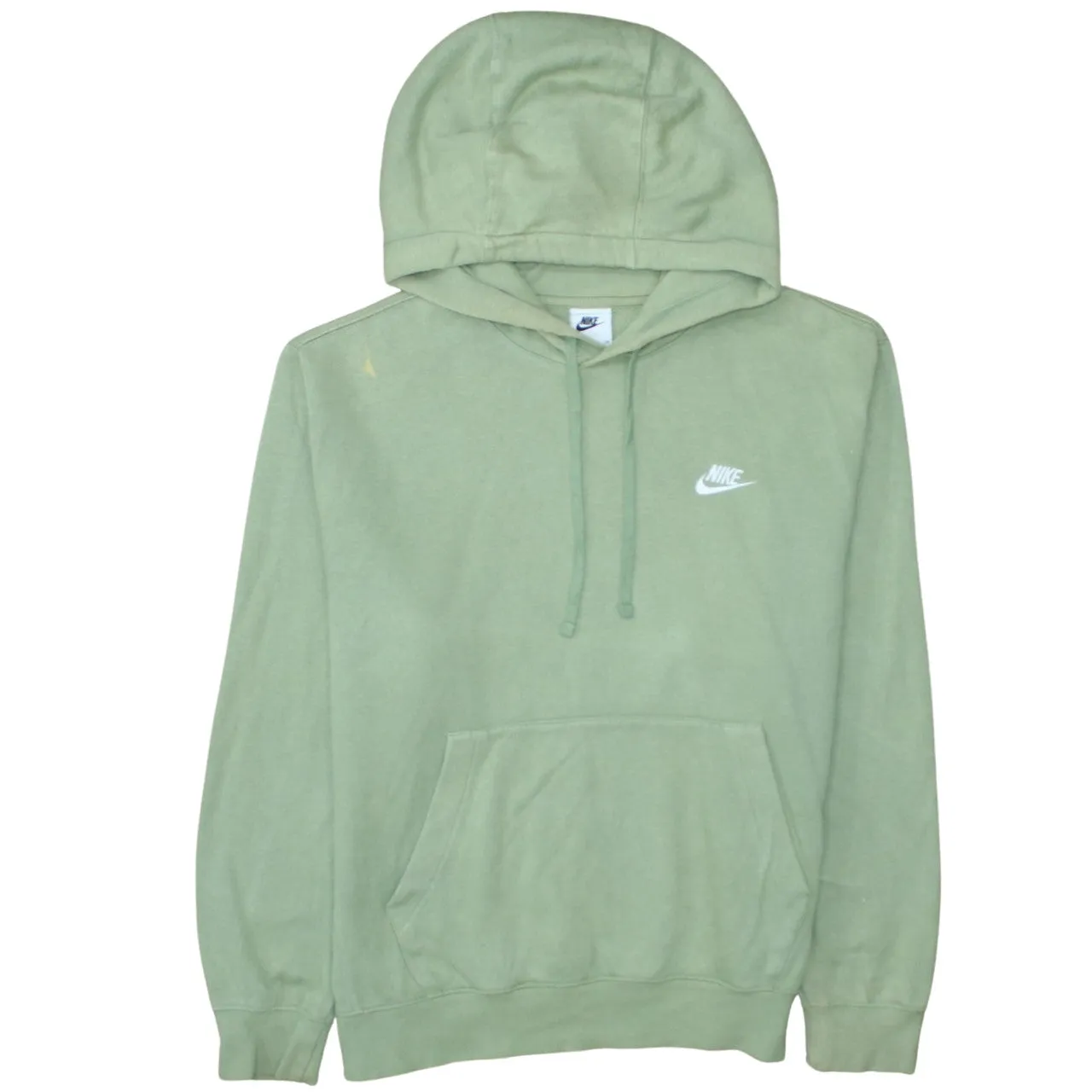 Nike Sage Green Hoodie Men's Small Embroidered Swoosh Logo Front Pocket Pullover Sweatshirt sold by Vintage Club