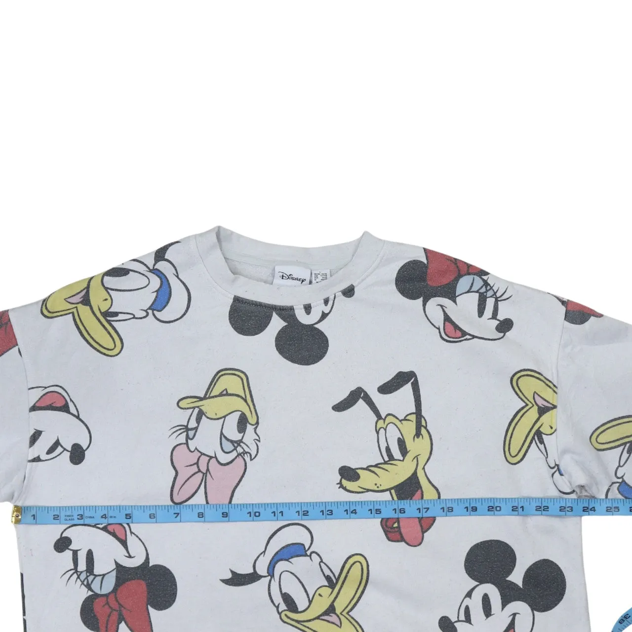 Disney Grey Sweatshirt Women's Large All Over Mickey Mouse Donald Duck Printed Pullover Top sold by Vintage Club product image thumbnail 5