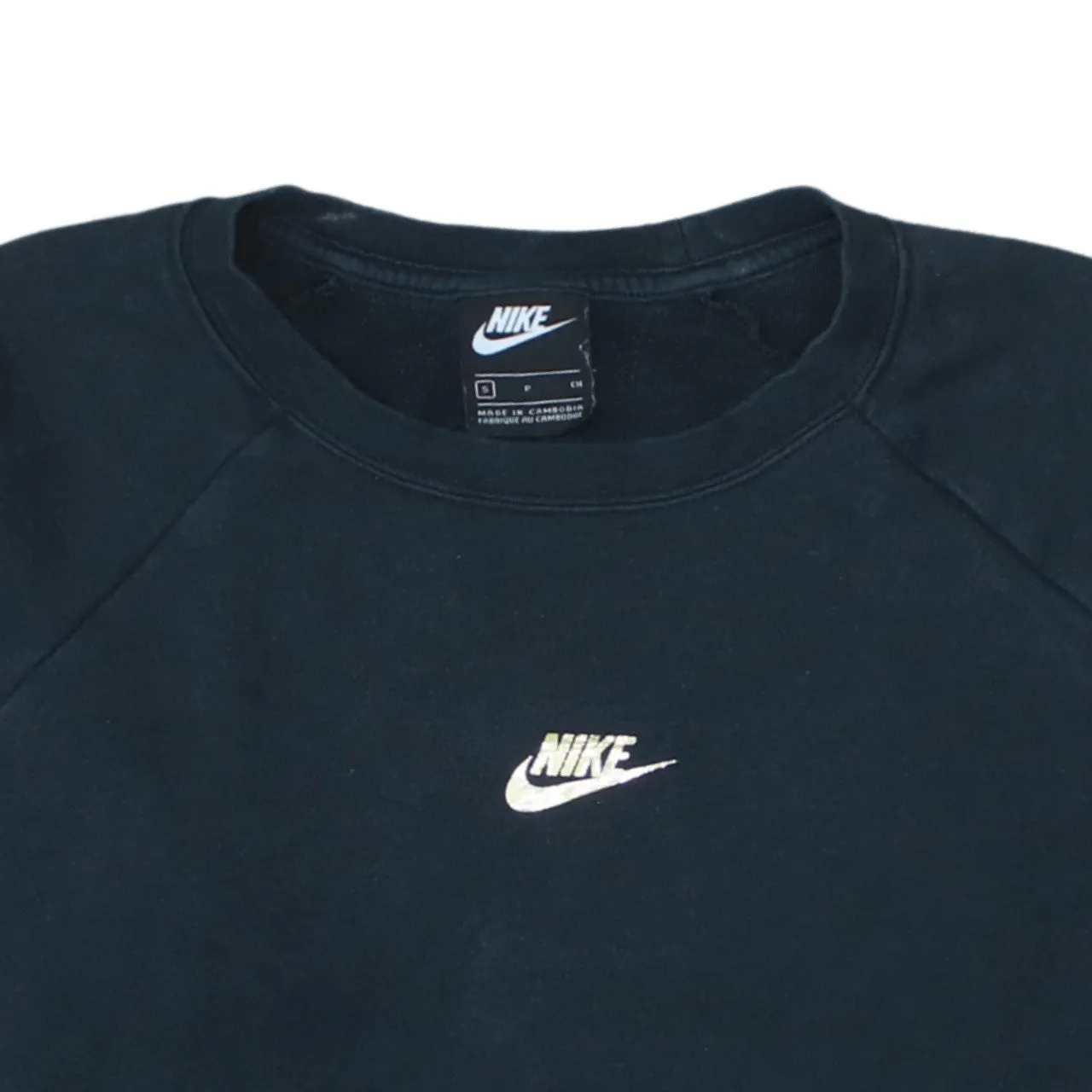 Nike Black Sweatshirt Men's Small Embroidered Chest Logo Graphic Sleeve Pullover Jumper sold by Vintage Club product image thumbnail 3