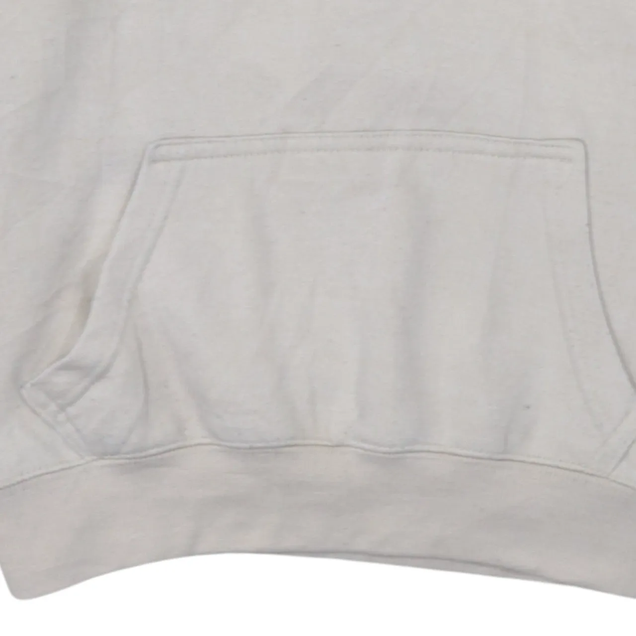 Nike Beige Cream Hoodie Men's Medium Printed Air Logo Front Pocket Pullover Sweatshirt sold by Vintage Club product image thumbnail 4