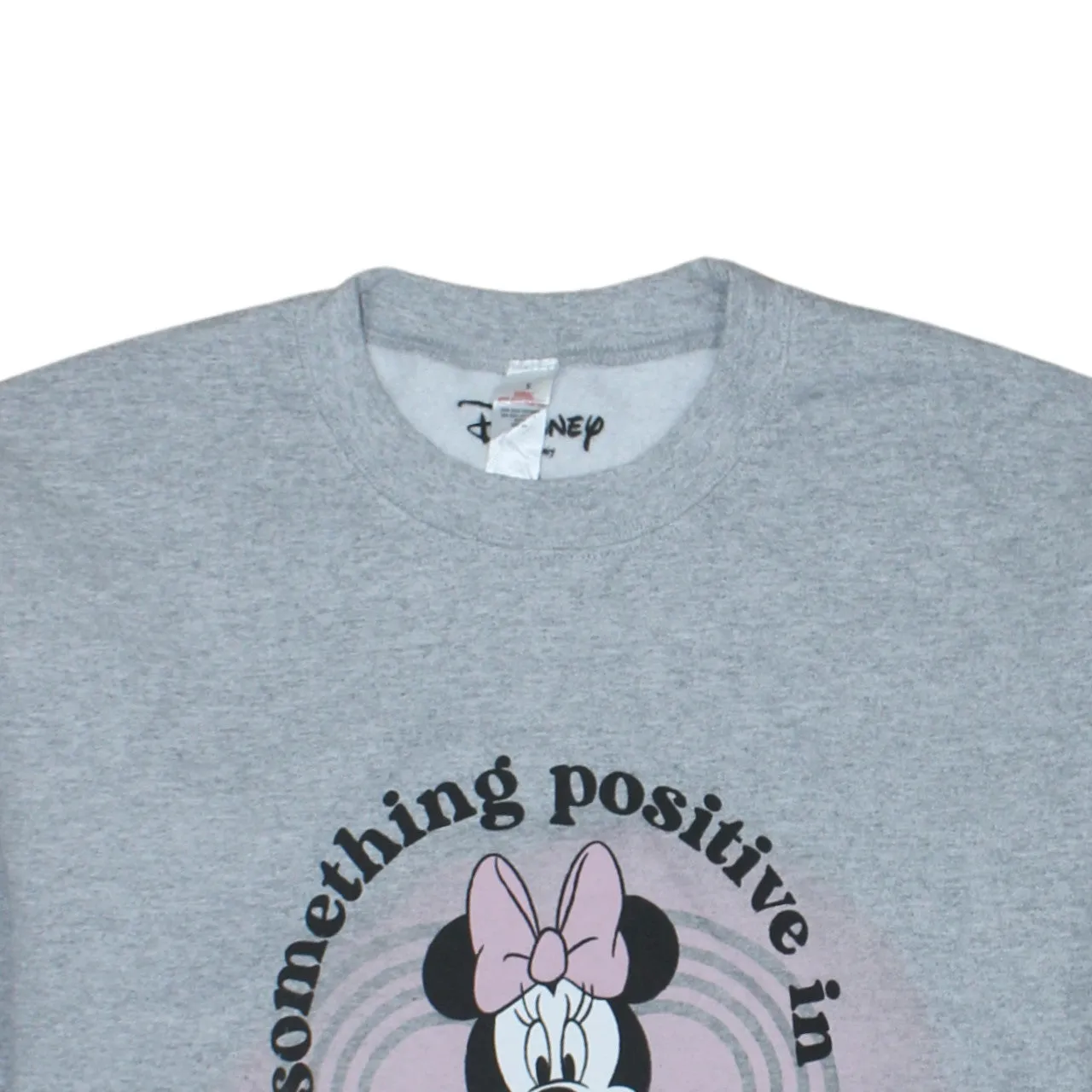 Disney Grey Sweatshirt Women's Small Minnie Mouse Printed Graphic Crewneck Pullover Fleece Top sold by Vintage Club product image thumbnail 3
