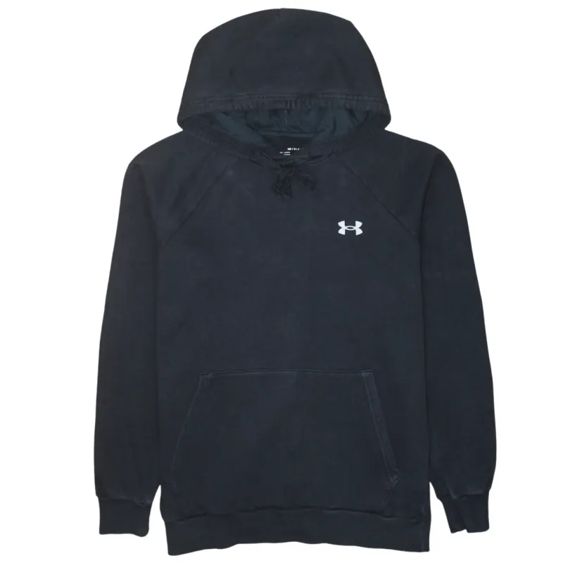 Under Armour Black Hoodie Men's Small Embroidered Chest Logo Front Pocket Pullover Sweatshirt sold by Vintage Club