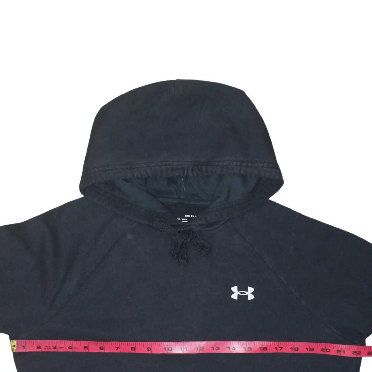 Under Armour Black Hoodie Men's Small Embroidered Chest Logo Front Pocket Pullover Sweatshirt sold by Vintage Club product image thumbnail 5