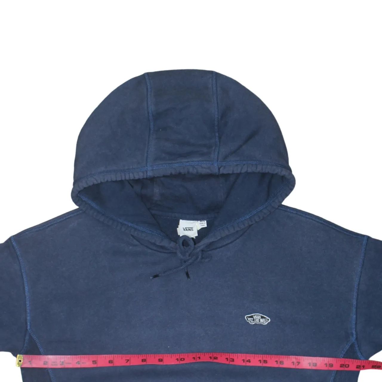 VANS Navy Blue Hoodie Men's XSmall Embroidered Chest Logo Front Pocket Pullover Sweatshirt sold by Vintage Club product image thumbnail 5