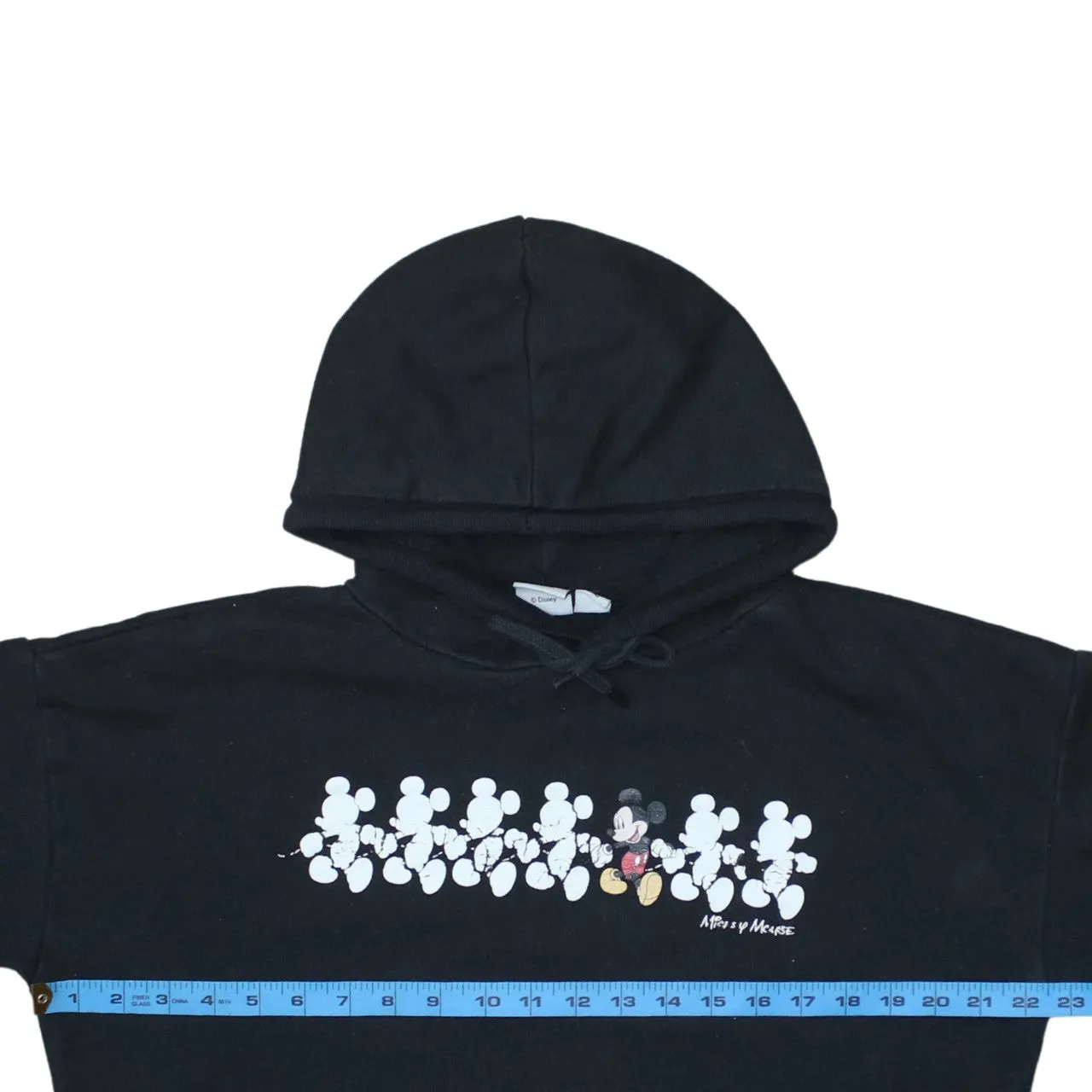 Disney Black Hoodie Women’s Small Printed Mickey Mouse Graphic Front Pocket Sweatshirt sold by Vintage Club product image thumbnail 5