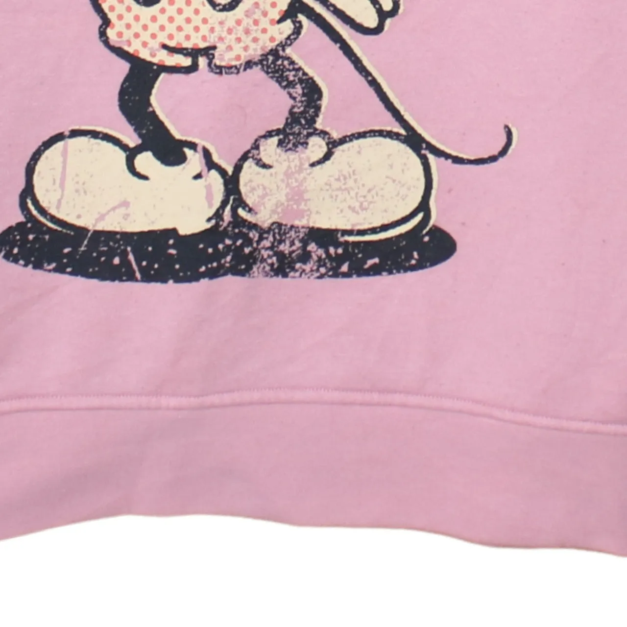 Disney Pink Hoodie Women’s Small Mickey Mouse Printed Graphic Pullover Sweatshirt sold by Vintage Club product image thumbnail 4