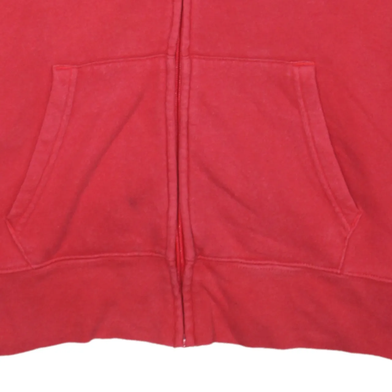 Gap Red Zip Hoodie Women's Medium Embroidered Logo Drawstring Hood Split Pockets Sweatshirt sold by Vintage Club product image thumbnail 4