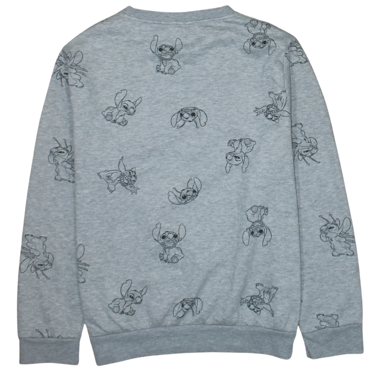 Disney Grey Sweatshirt Women's Large All Over Stitch Print Crewneck Pullover Top sold by Vintage Club product image thumbnail 2