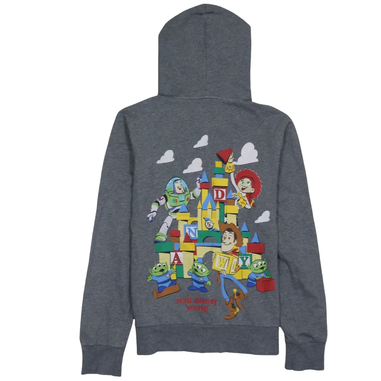 Disney Grey Zip Hoodie Men's XSmall Toy Story Printed Logo Lined Hood Sweatshirt sold by Vintage Club product image thumbnail 2