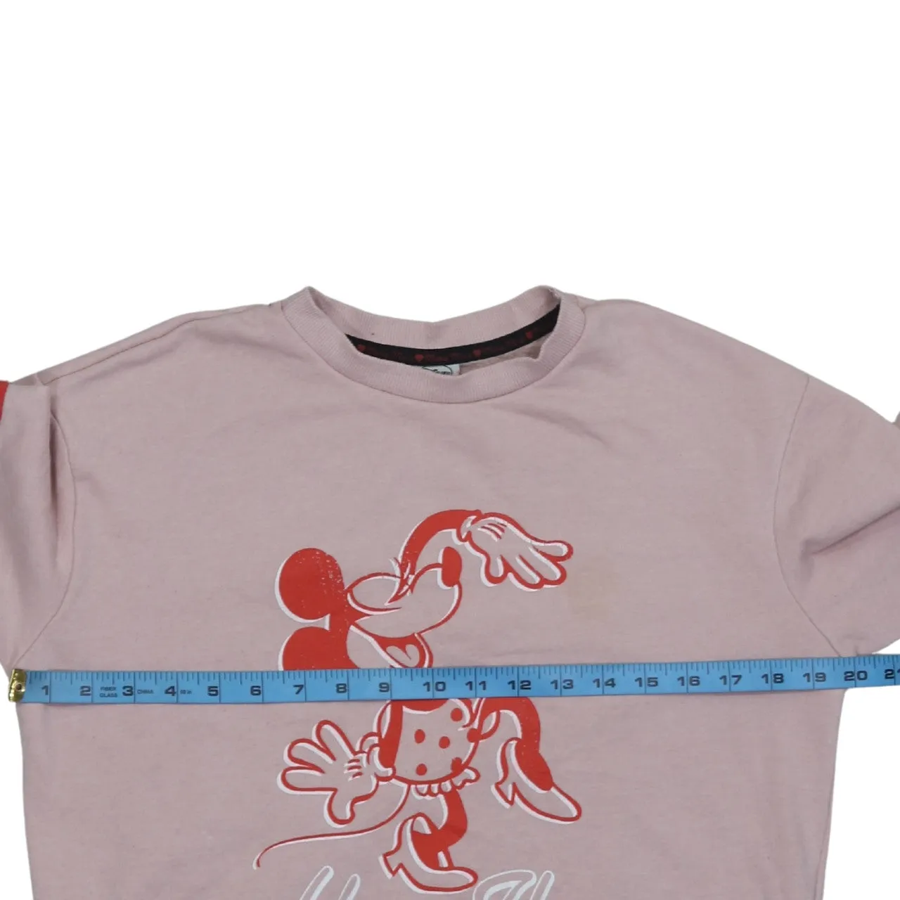 The North Face Pink Sweatshirt Women's Small Printed Minnie Mouse Graphic Crewneck Pullover Top sold by Vintage Club product image thumbnail 5
