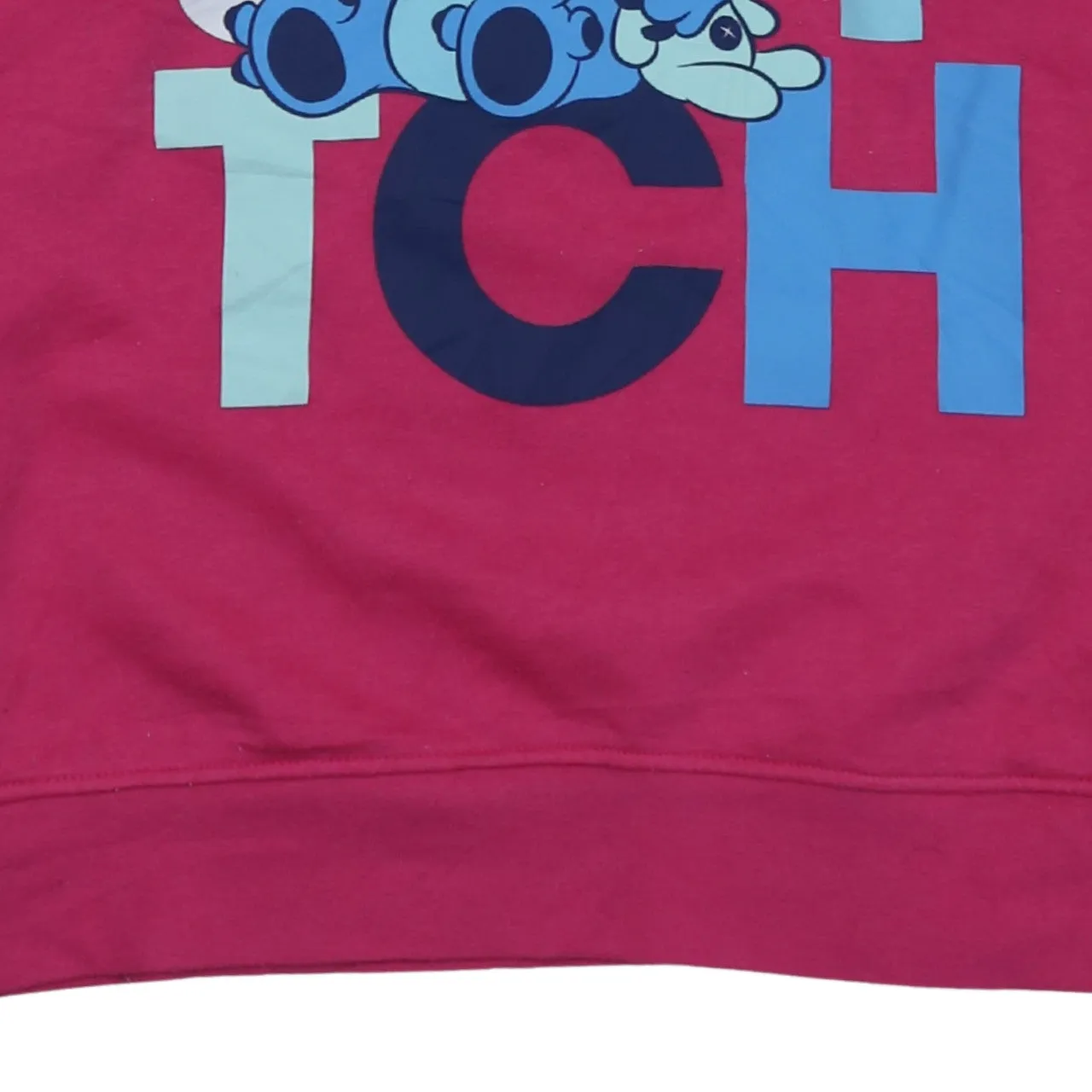 Disney Pink Stitch Sweatshirt Women's Large Printed Graphic Crewneck Pullover Fleece Top sold by Vintage Club product image thumbnail 4