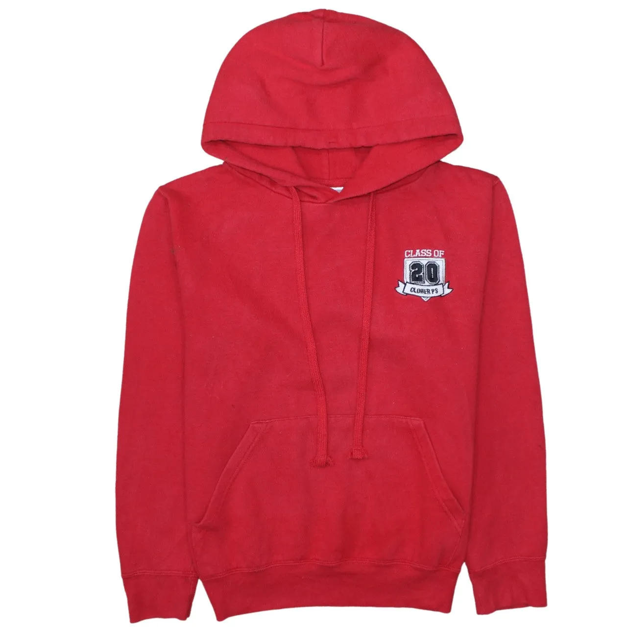 Russell Athletic Red Hoodie Men’s XSmall Embroidered Class Of 20 Logo Pullover Sweatshirt sold by Vintage Club