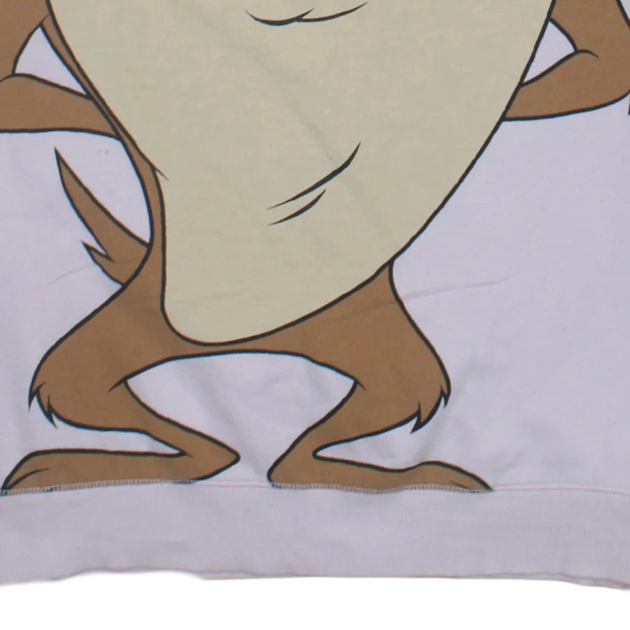 Looney Tunes Light Pink Sweatshirt Women's Small Printed Taz Graphic Longline Pullover Top sold by Vintage Club product image thumbnail 4