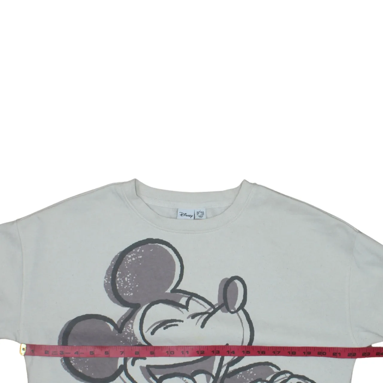 Disney Beige Cream Sweatshirt Women's Small Printed Mickey Mouse Graphic Pullover Top sold by Vintage Club product image thumbnail 5
