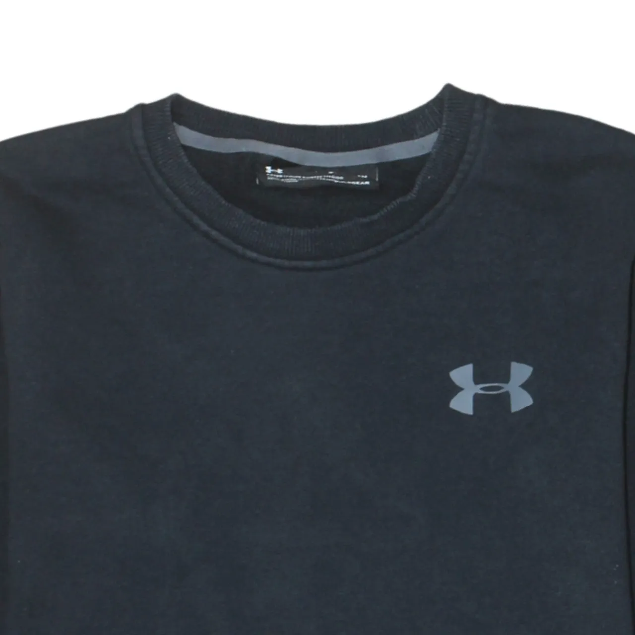 Under Armour Black Sweatshirt Men's Small Printed Logo Crewneck Pullover Fleece Top sold by Vintage Club product image thumbnail 3