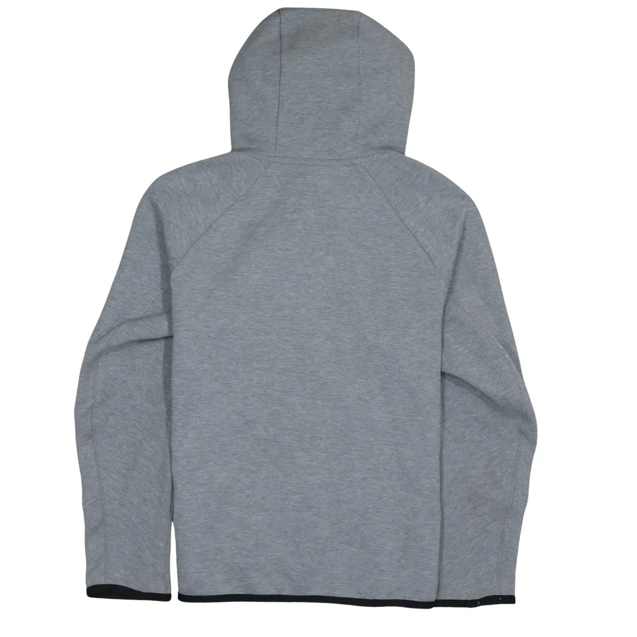 Nike Grey Full Zip Hoodie Men's Small Embroidered Swoosh Split Pockets Casual Sweatshirt sold by Vintage Club product image thumbnail 2