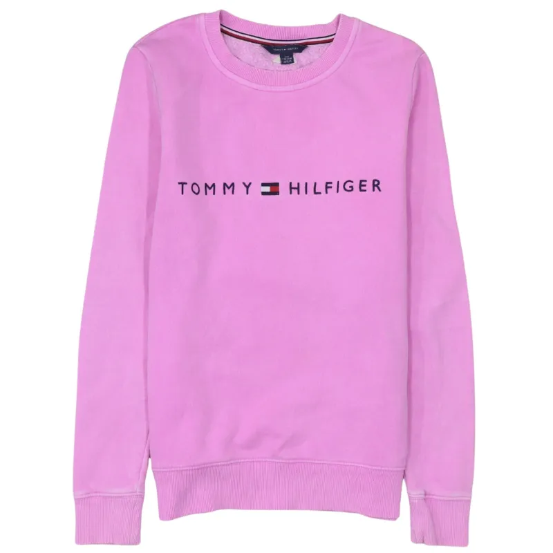 Tommy Hilfiger Pink Sweatshirt Men's XXS Embroidered Chest Logo Crewneck Pullover Top made by Tommy Hilfiger