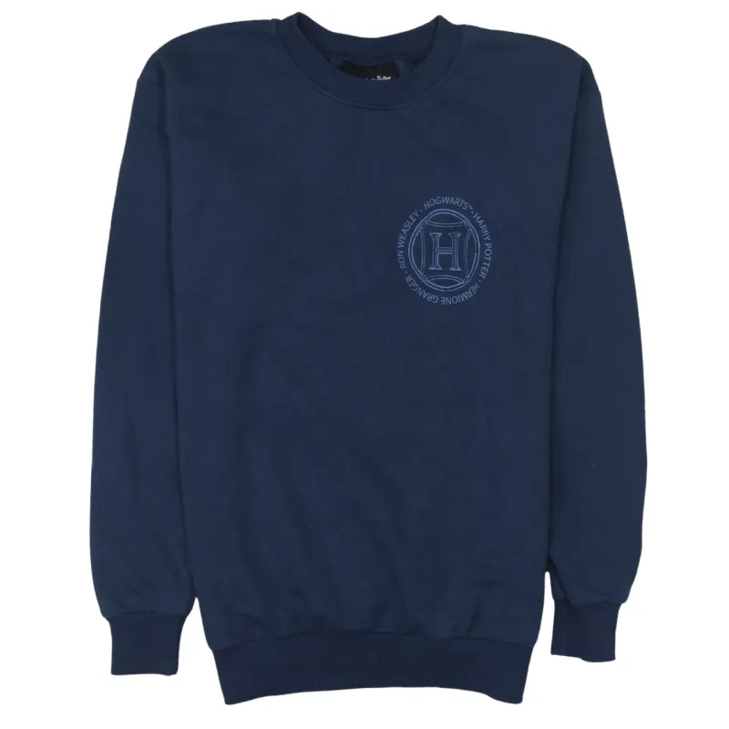Harry Potter Navy Blue Sweatshirt Women's Small Dumbledore's Army Printed Graphic Pullover Top made by Vintage Club