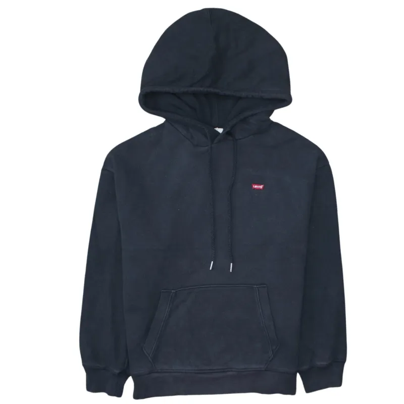 Levi's Black Hoodie Men's Small Embroidered Red Tab Logo Front Pocket Pullover Sweatshirt sold by Vintage Club