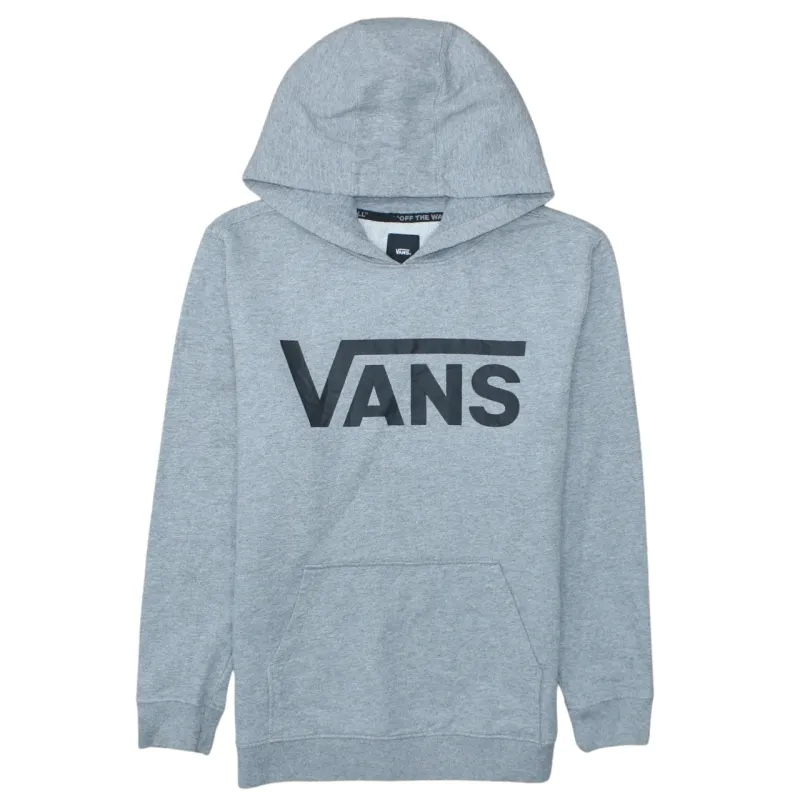 VANS Grey Hoodie Women’s Large Printed Front Logo Pullover Fleece Sweatshirt Top sold by Vintage Club