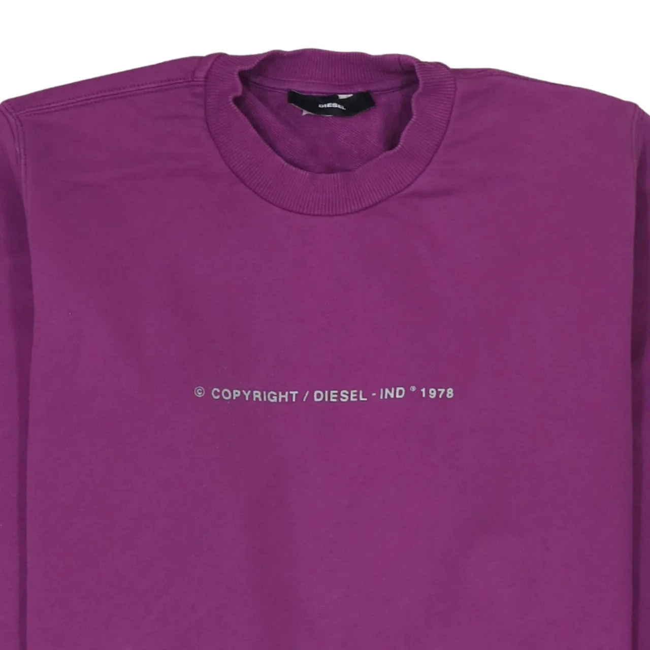 Diesel Purple Sweatshirt Men's Medium Printed Logo Crewneck Pullover Jumper Fleece Top sold by Vintage Club product image thumbnail 3