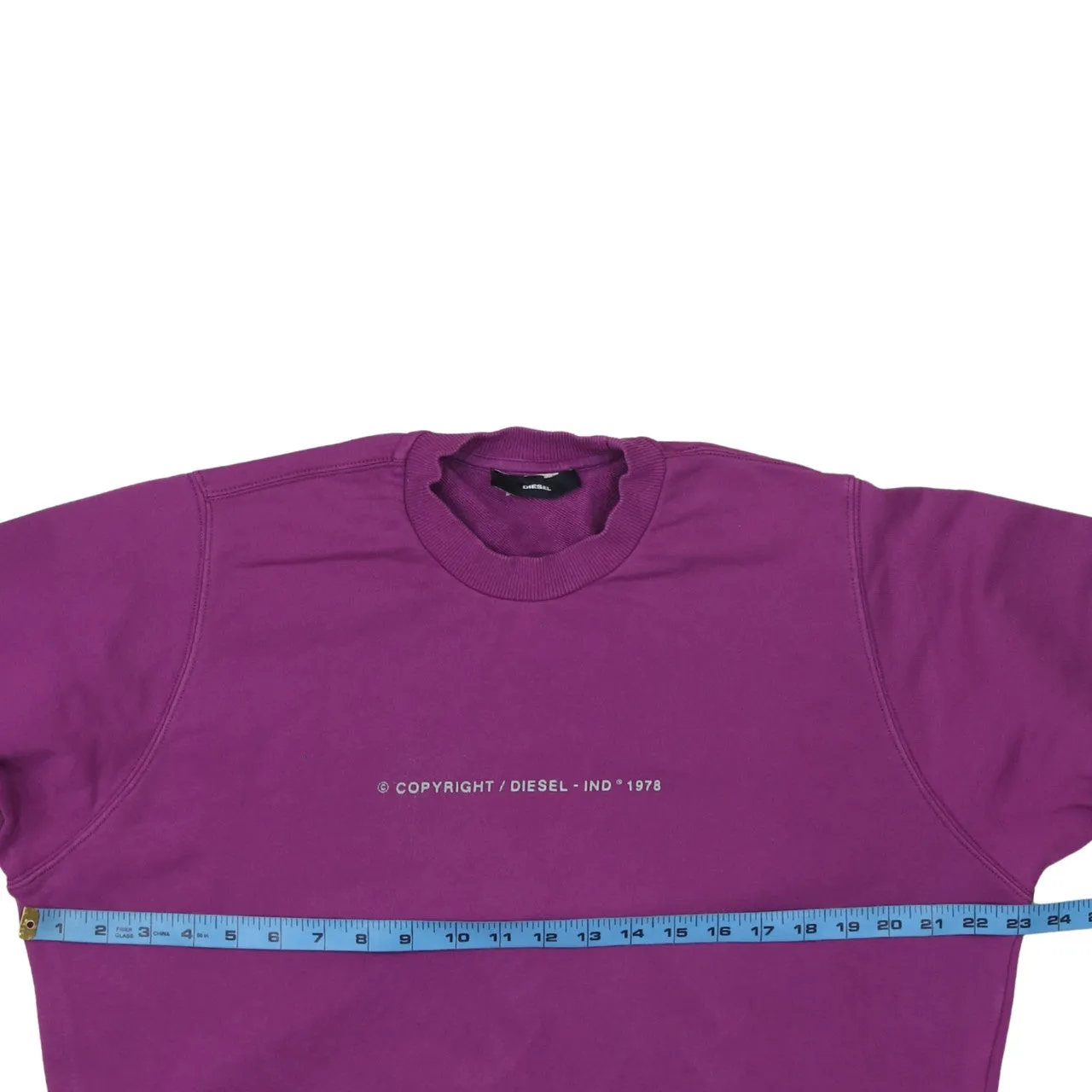 Diesel Purple Sweatshirt Men's Medium Printed Logo Crewneck Pullover Jumper Fleece Top sold by Vintage Club product image thumbnail 5